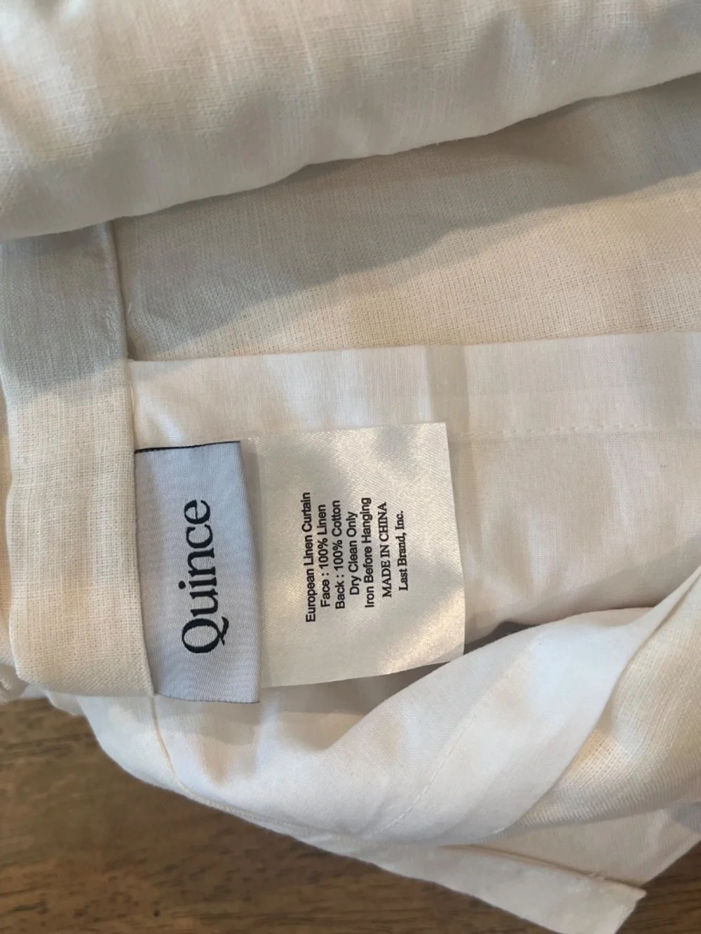 *NWT QUINCE Set Of 2 48x108 European Linen Curtains Cream 8392
